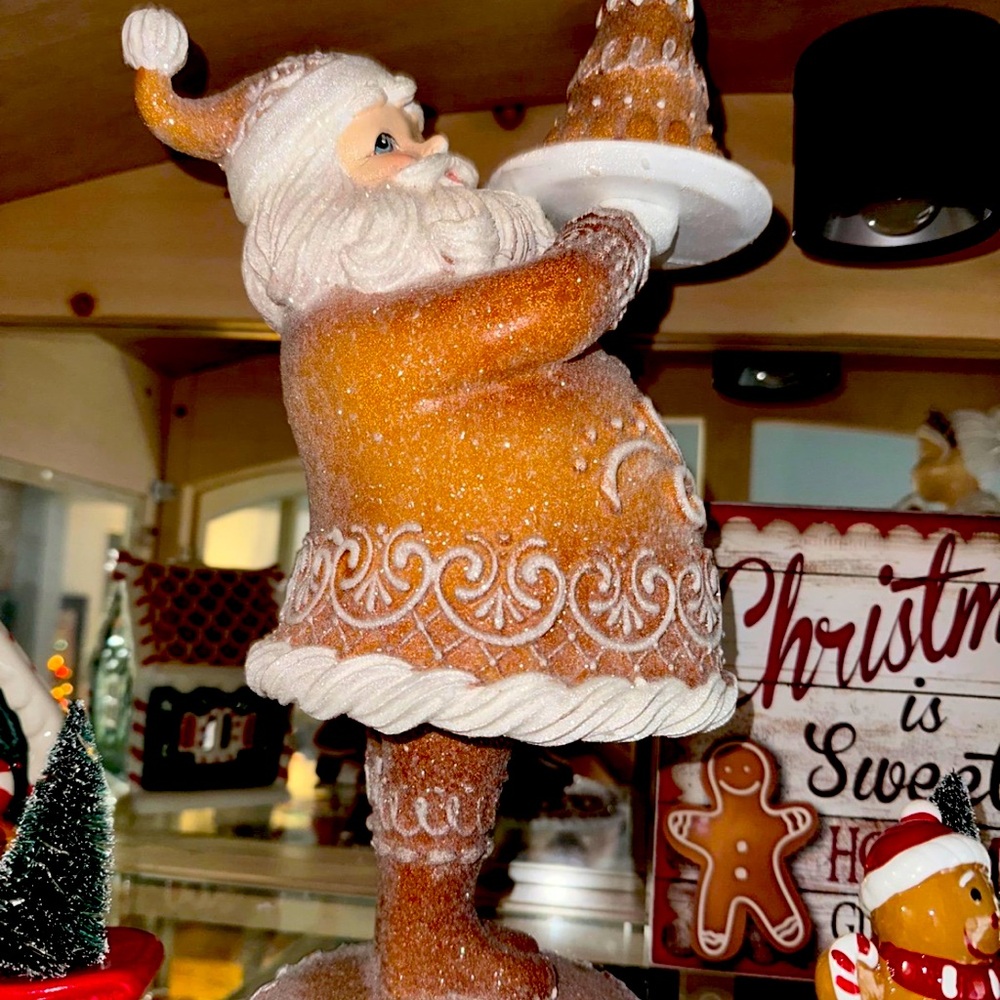 RAZ GINGERBREAD SANTA. 17 inches
